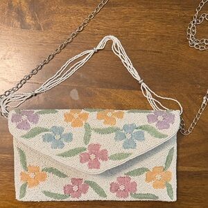 Floral Beaded Clutch